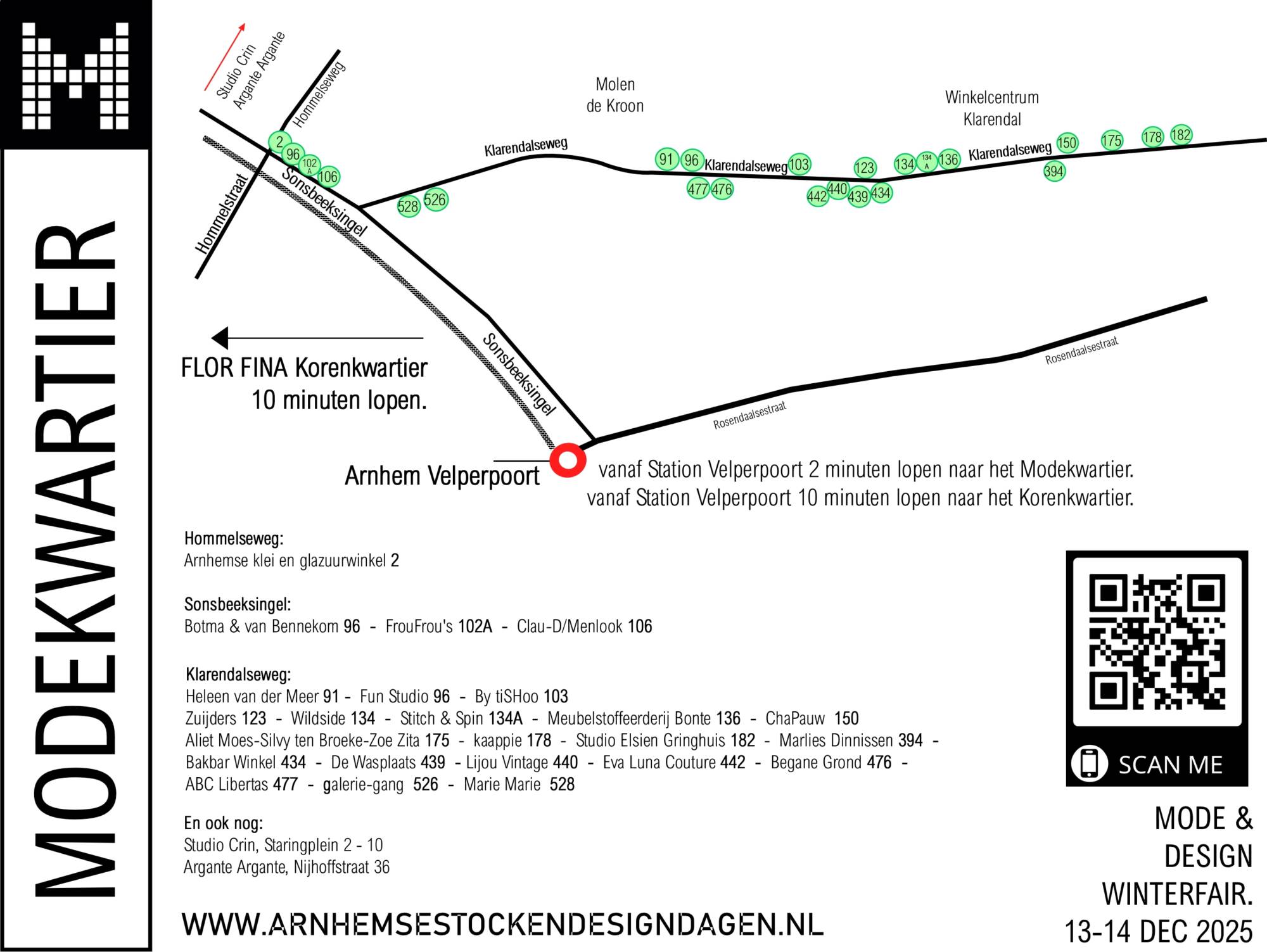 Plattegrond Stock & Desigdagen winterfair en MK route