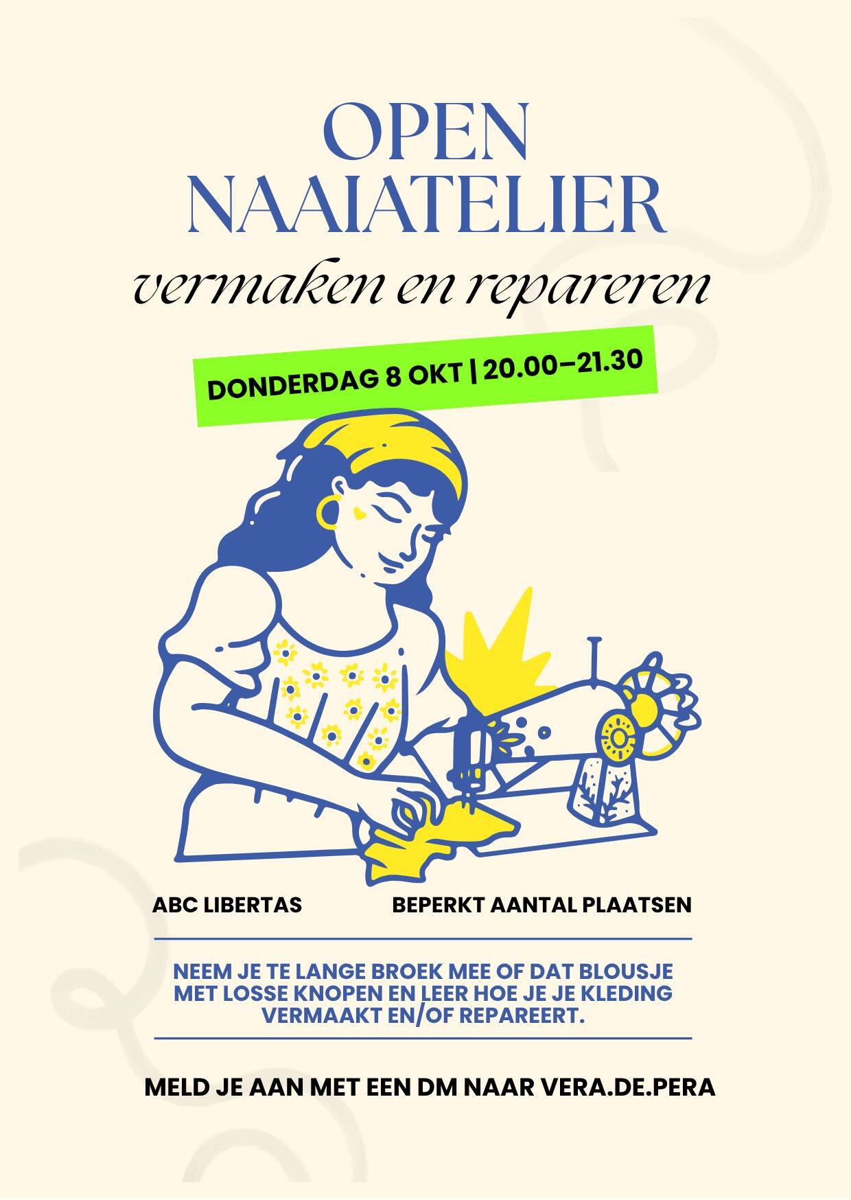 Libertas Open Naaiatelier 8 okt - met tekst