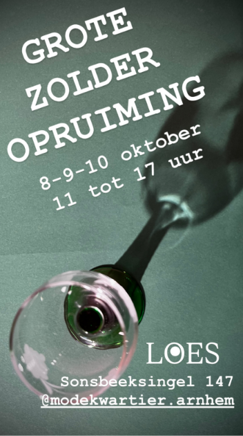 Loes Bonekamp - 8-9-10 oktober Zolderopruiming